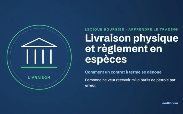 Lexique boursier : Livraison physique et règlement en espèces