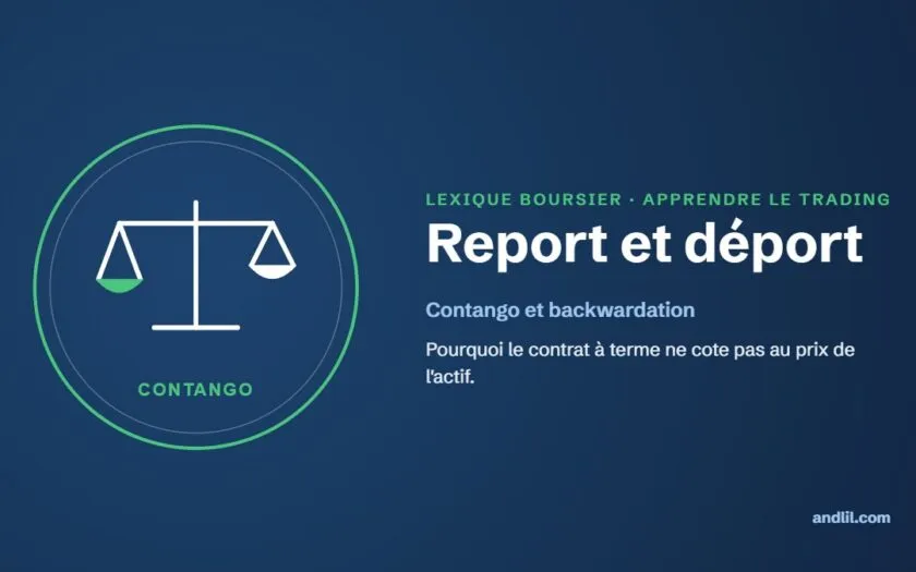 Lexique boursier : Report et déport (contango et backwardation)