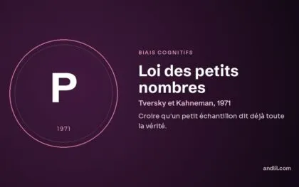 Loi des petits nombres (Tversky et Kahneman, 1971), fiche du guide des biais cognitifs