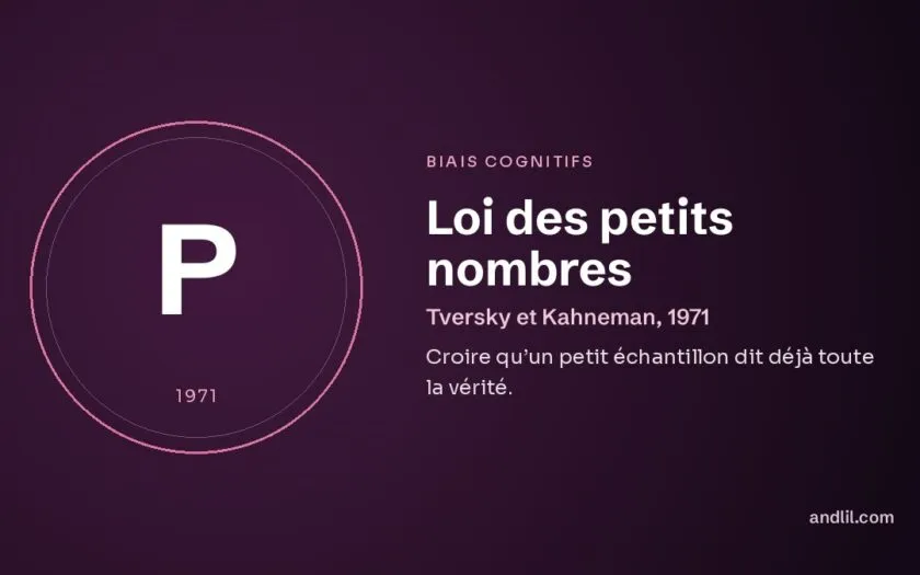 Loi des petits nombres : Croire qu’un petit échantillon dit déjà toute la vérité