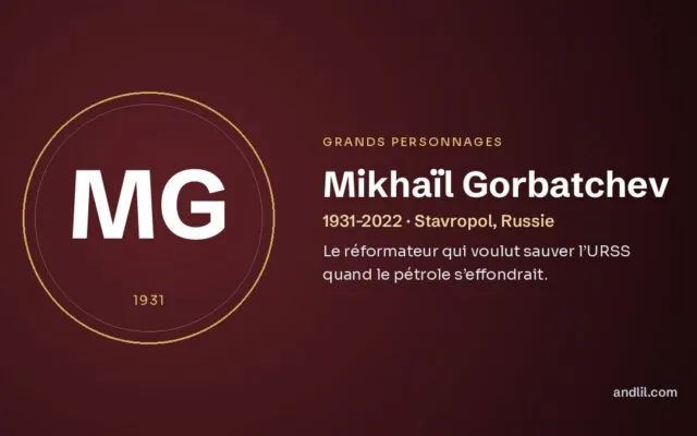 Mikhaïl Gorbatchev : Le réformateur qui voulut sauver l’URSS quand le pétrole s’effondrait