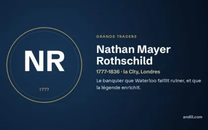 Nathan Mayer Rothschild (1777-1836 · la City, Londres), fiche du guide des grands traders
