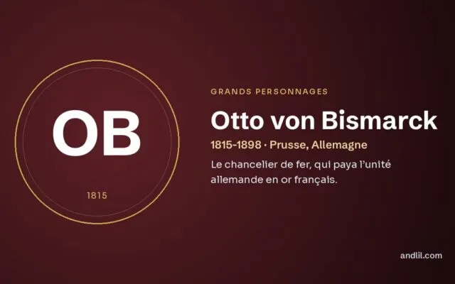 Otto von Bismarck : Le chancelier de fer, qui paya l’unité allemande en or français
