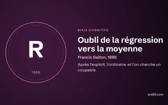 Oubli de la régression vers la moyenne : Après l’exploit, l’ordinaire, et l’on cherche un coupable