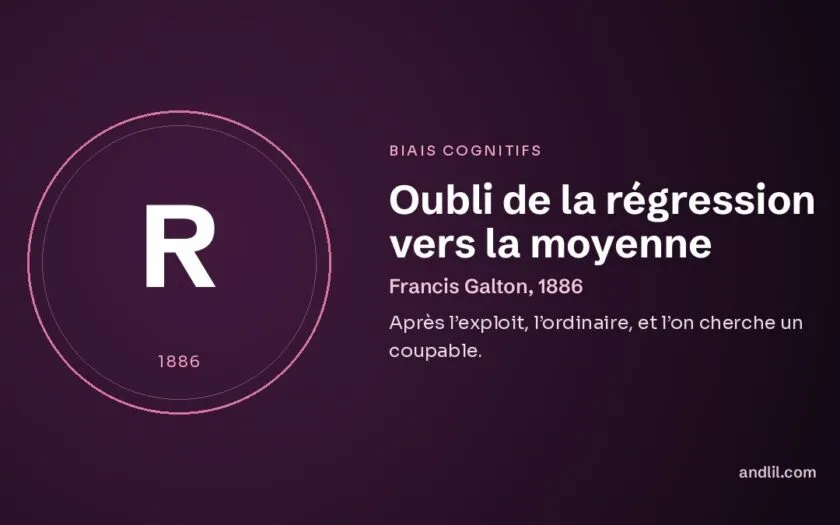 Oubli de la régression vers la moyenne : Après l’exploit, l’ordinaire, et l’on cherche un coupable