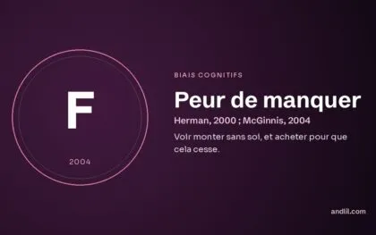 Peur de manquer (Herman, 2000 ; McGinnis, 2004), fiche du guide des biais cognitifs