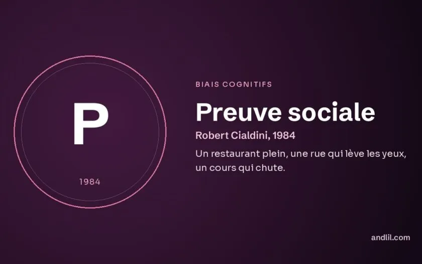 Preuve sociale : Un restaurant plein, une rue qui lève les yeux, un cours qui chute