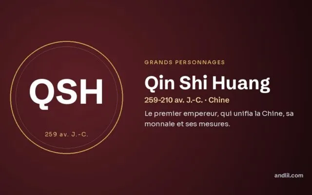 Qin Shi Huang : Le premier empereur, qui unifia la Chine, sa monnaie et ses mesures