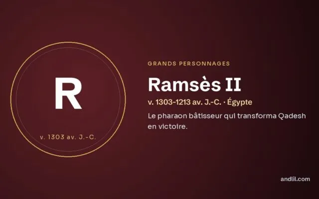 Ramsès II : Le pharaon bâtisseur qui transforma Qadesh en victoire