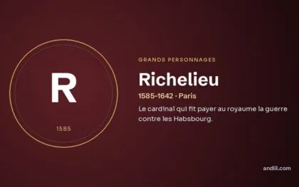 Richelieu (1585-1642 · Paris), fiche du guide des grands personnages de l’histoire