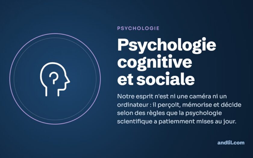 Psychologie cognitive et sociale : Notre esprit n'est ni une caméra ni un ordinateur : il perçoit, mémorise et décide selon des règles que la psychologie scientifique a patiemment mises au jour.