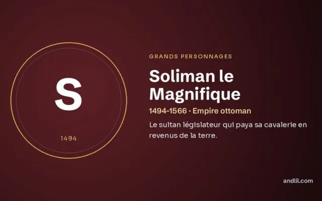 Soliman le Magnifique : Le sultan législateur qui paya sa cavalerie en revenus de la terre