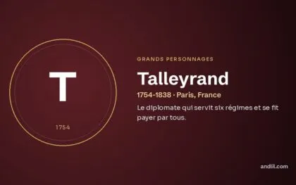 Talleyrand (1754-1838 · Paris, France), fiche du guide des grands personnages de l’histoire
