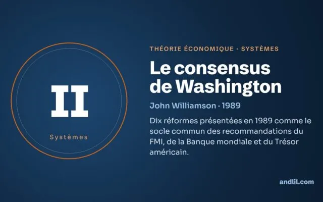 Le consensus de Washington : la théorie économique expliquée