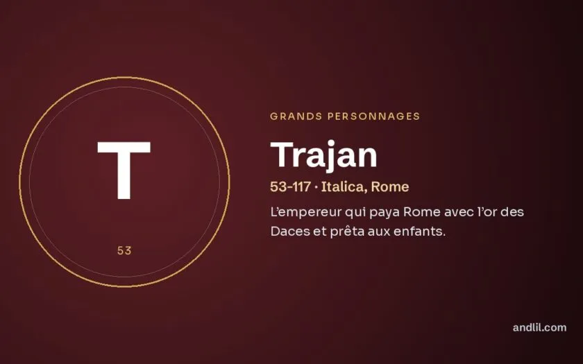 Trajan : L’empereur qui paya Rome avec l’or des Daces et prêta aux enfants