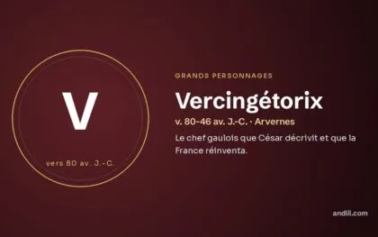 Vercingétorix (v. 80-46 av. J.-C. · Arvernes), fiche du guide des grands personnages de l’histoire